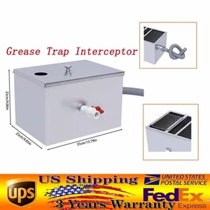 Commercial Grease Interceptor Grease Trap Stainless Under Sink Grease Trap US - Picture 1 of 12