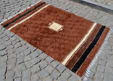 Turkish Kilim Rug Hand Woven Anatolia Mohair Blanket NO DYES 46" x 69"