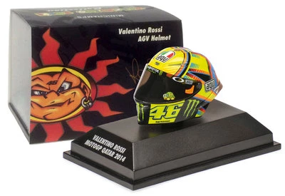Minichamps Valentino Rossi AGV Helmet MotoGP Qatar 2014 - 1/8 Scale - Image 1 of 3