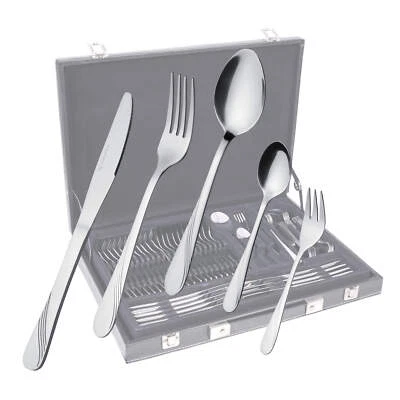 GRÄWE Besteckkoffer 12 Personen Edelstahl Besteck Set Essbesteck Tafelbesteck - Bild 1 von 2