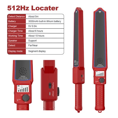 512hz Sonde Locator Pipe Inspection Camera Cable Position Detector Locator - Image 1 of 4