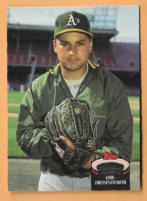 KIRK DRESSENDORFER OAKLAND ATHLETICS #806 - TOPPS STADIUM CLUB NM-MT 1992 - Image 1 of 2