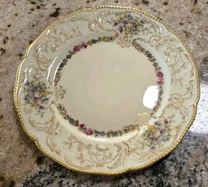 Mint! Rosenthal Bavaria "Du Barry" Salad Plate, 8", Urns of Flowers & Gold Gilt - Picture 1 of 3