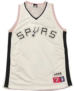 Tim Duncan White All-Over San Antonio Spurs Graphic Jersey Size L Majestic - Picture 1 of 10
