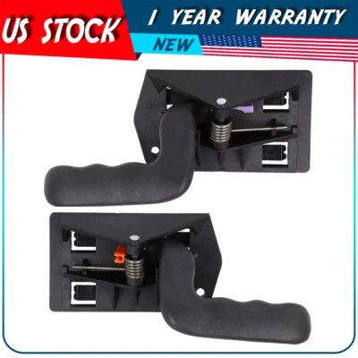 Juego de manijas de puerta interiores delanteras para Chevrolet Silverado 1500 1999-2006 cromadas Foto 1 de 4