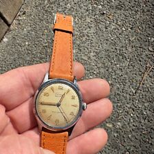 Tropical tan lume dial 1940s Penney's Benrus wind-up vintage watch to service