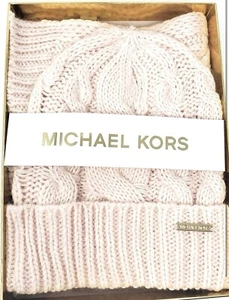 Michael Kors Women's Cable Knit Scarf and Beanie Set BRAND NEW - Picture 1 of 4