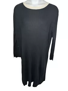 Future Collective Kahlana Barfield Women's 4X Black Knit Black Sweater Dress NWT - Picture 1 of 23