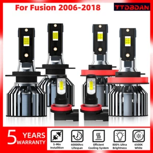 H7+H11+H11 LED Headlight Fog Light Bulbs Combo Kits For Ford Fusion 2006-2018 - Picture 1 of 12