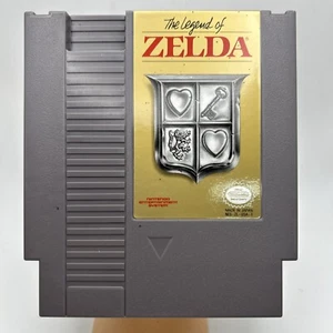 The Legend of Zelda (Nintendo NES, 1987) Gray Game and Sleeve Cartridge - Picture 1 of 8