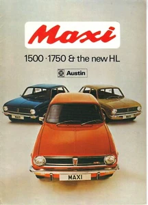 Händler Verkaufsprospekt/Printanzeige für 1974 Austin Maxi 1500-1750 HL 5-Türer Fließheck - Bild 1 von 1