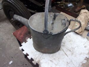 Vintage Galvanised Steel Watering Can  with lid good