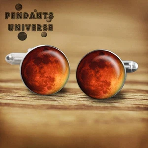 Cuff links Mars planet 16mm solar system astronomy cufflink FREE GIFT BOX - Picture 1 of 2