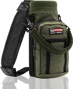 Insulated Water Bottle Holder with Shoulder Strap for 40OZ Sports Water Bottles - Picture 1 of 12