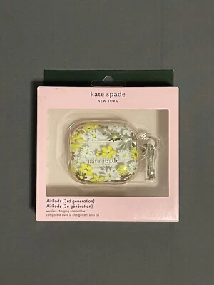 New Kate Spade New York AirPods 3rd Gen Protective Case Clear/Yellow/Floral RARE - Image 1 of 4