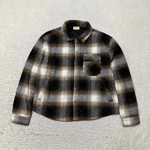 Youngla Camisa Chaqueta Hombre Extra Grande Marrón Franela Cuadros A Presión Acolchada Informal - Imagen 1 de 16