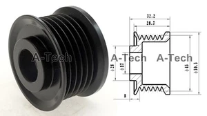 Alternator OVERDRIVE 45MM 6 GROOVE PULLEY fits Denso Nippondenso and others - Picture 1 of 3