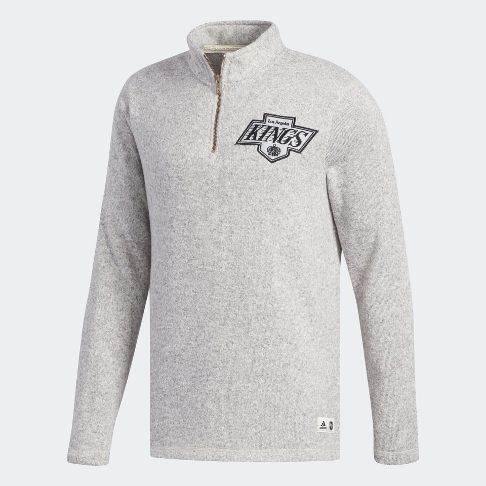 adidas La Los Angeles Kings NHL Hockey Pullover 1/4 Zip Sweater Size XL M1e