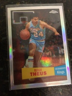 TOPPS CHROME BASKETBALL 2008 REGGIE THEUS REFRACTOR #'D 999 SACRAMENTO KINGS - Image 1 of 2