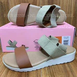 KENSIE Women's Everlee Stretch Strap Sandals ~ Taupe ~ Size 6 - Picture 1 of 5
