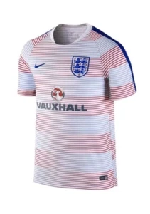 Camiseta deportiva Nike para hombre England Flash Pre Match Top II (blanca/real) 725313-101 pequeña - Imagen 1 de 5
