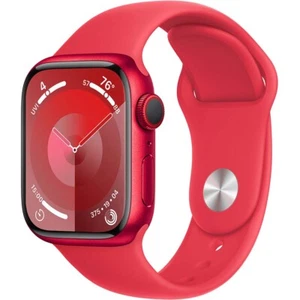 Apple Watch Series 9 45mm (GPS + ogniwo) Aluminium czerwony z czerwonym paskiem sportowym M / L - doskonały - Zdjęcie 1 z 3