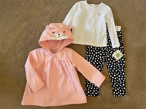 Little Me Baby Girl 3-Piece Set Jacket Top Leggings Kitty Cat 24 Months $62 NWT - Picture 1 of 12
