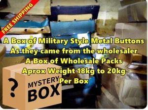 A Box of Wholesale Packaged Metal Buttons - See Description - 18 to 20kg - Picture 1 of 12