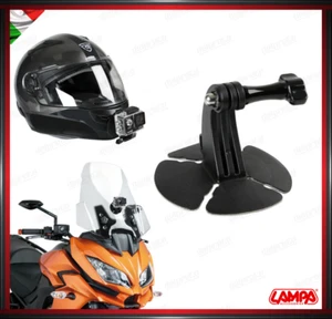 LAMPA SUPPORTO ACTION CAM CASCO MOTO CUPOLINI GO-PRO DJI INSTA UNIVERSALE ADESIV - Imagen 1 de 9