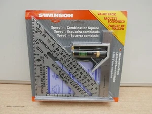 SWANSON S0101CB TWIN PACK 7" ALUMINIUM SPEED & 6" COMBINATION SQUARE - Picture 1 of 1