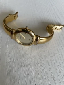 Wristwatch, Lady's, French Michel Herbelin Faux Diamond Gold Bracelet - Picture 1 of 5