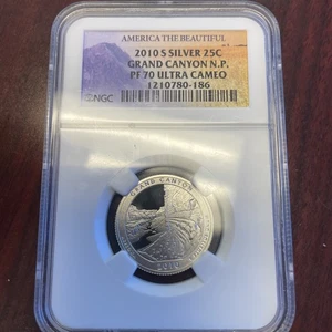 2010-S GRAND CANYON CLAD NP QUARTER - NGC PF 70 ULTRA CAMEO (BX3-20) - Picture 1 of 7