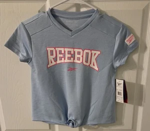 NWT Girls Reebok Short Sleeve Top Size Medium (8/10), Color Light Blue - Picture 1 of 4