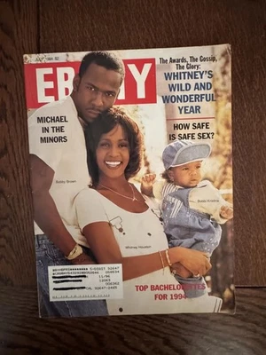EBONY MAGAZINE • Whitney Houston Bobby  Brown Bobbi Kristina RARE Family Issue Foto 1 de 3