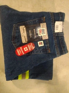 NUEVO Jeans Big Bill Para Hombre 36x34 Azul Pesado Calce Carpintero Reflectante Lavado Medio - Imagen 1 de 7