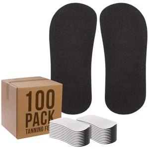 100 Pairs (200 feet) DISPOSABLE TANNING FEET PADS Sunless Airbrush Spray Tent - Picture 1 of 5