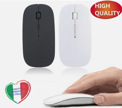 MOUSE OTTICO WIRELESS 1600 DPI USB SENZA FILO WIFI PC COMPUTER CORDLESS NOTEBOOK - Immagine 1 di 4