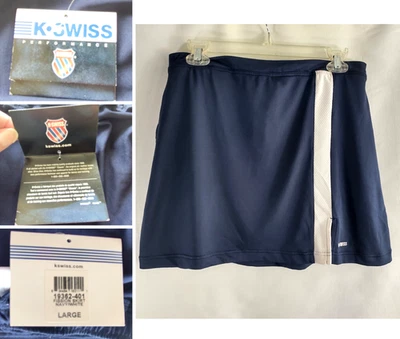 NUEVO CON ETIQUETAS K Falda Tenis Suiza~Mujer Grande~Azul Marino y Blanco~Falda Fisión Foto 1 de 4