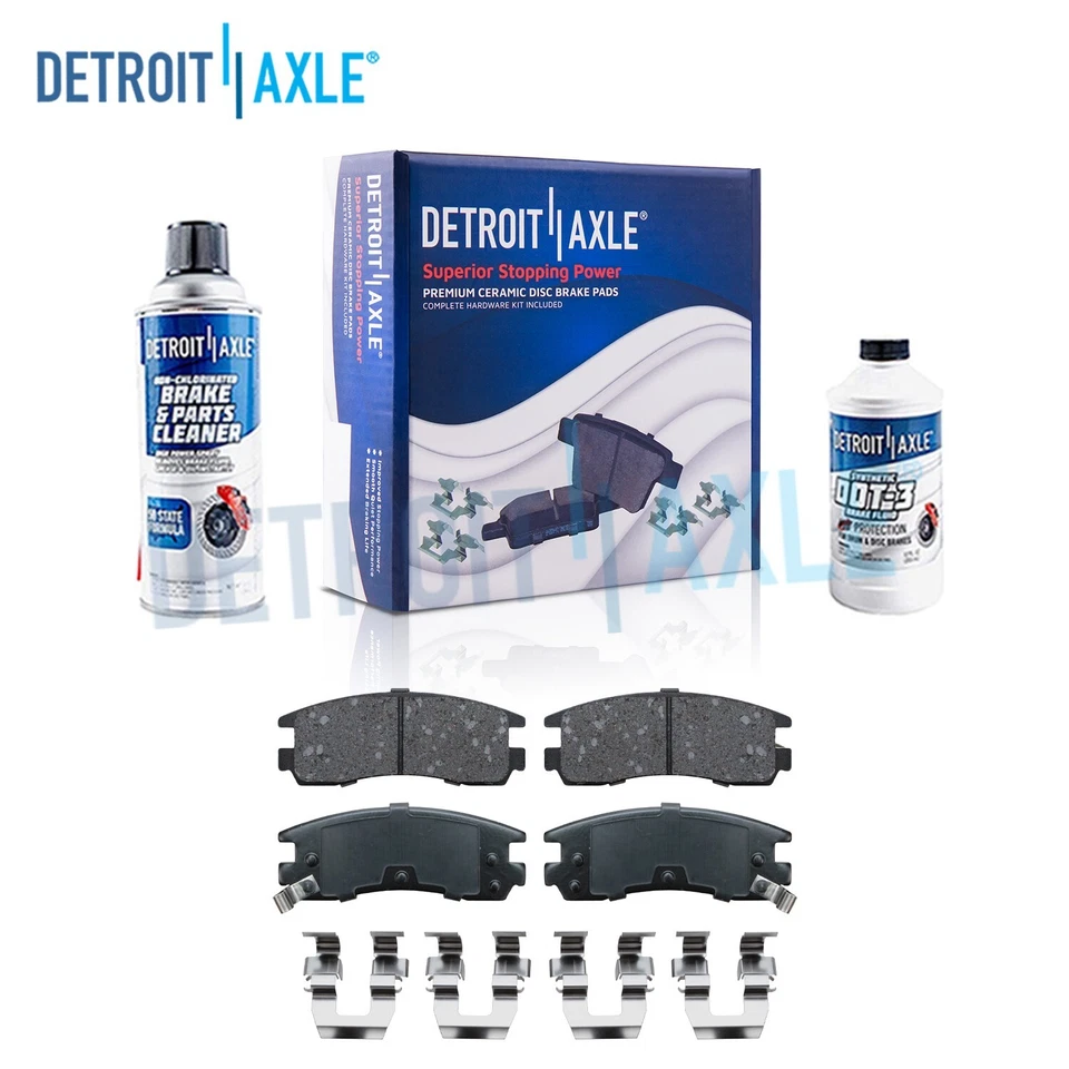 REAR Ceramic Brake Pads Hardware for Buick Cadillac Chevy Olds Pontiac Saturn - Image 1 of 4