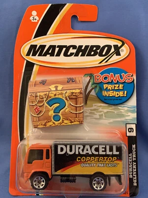Matchbox #9 Duracell Coppertop Battery Delivery Truck + Treasure Chest Inside - Image 1 of 4