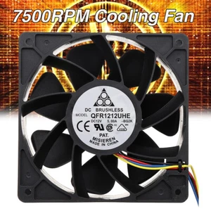 7500RPM Cooling Fan Replacement 4-pin For Antminer Bitmain S7 S9 S15 S17 T9 T15 - Picture 1 of 7
