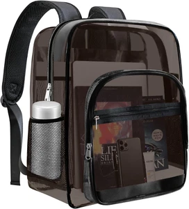 Clear Backpack Large, Heavy Duty, Transparent, Sturdy Shape for Work & Travel - Picture 1 of 12