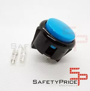 Pulsador Arcade 30mm Azul faston Jamma Push button Bartop Raspberry REF481 - Foto 1 di 1