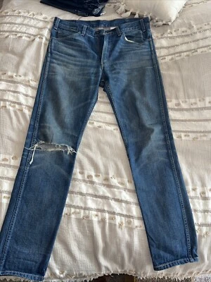 Jeans ajustados Levis Vintage Clothing LVC Big E naranja pestaña 606 talla 32x32 azul Foto 1 de 4