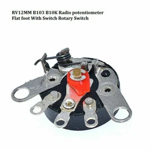 Radio potenciómetro RV12MM B103 B10K pie plano con interruptor interruptor giratorio - Imagen 1 de 4