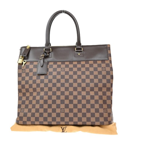 LOUIS VUITTON（LV） Borsa a mano Louis Vuitton Greenwich PM Damier Ebene pelle marrone N41165 23EF043