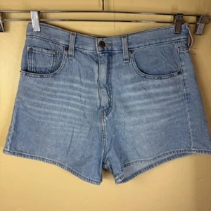 Pantaloncini jeans Levi donna denim alti larghi taglia 31 cuciture interne 3" streetwear vacanze - Foto 1 di 8
