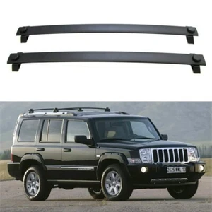 2Pcs Black Roof Rack Cross Bars Crossbar Fits for Jeep Commander 2006-2010 - Picture 1 of 4