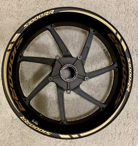 Felgendekor Felgenaufkleber Dekor für BMW S1000RR Wheelsticker 17 Zoll Gold - Bild 1 von 6