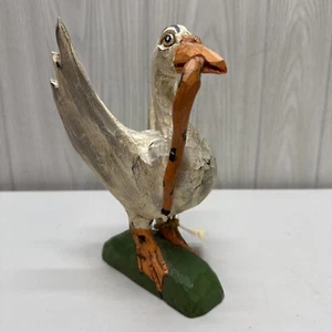 Daniel And Donna Strawser Folk Art Carved Duck w/Snake 9" Tall 1997 **READ** - Picture 1 of 20
